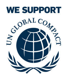 Image with writing We support UN Global Compact